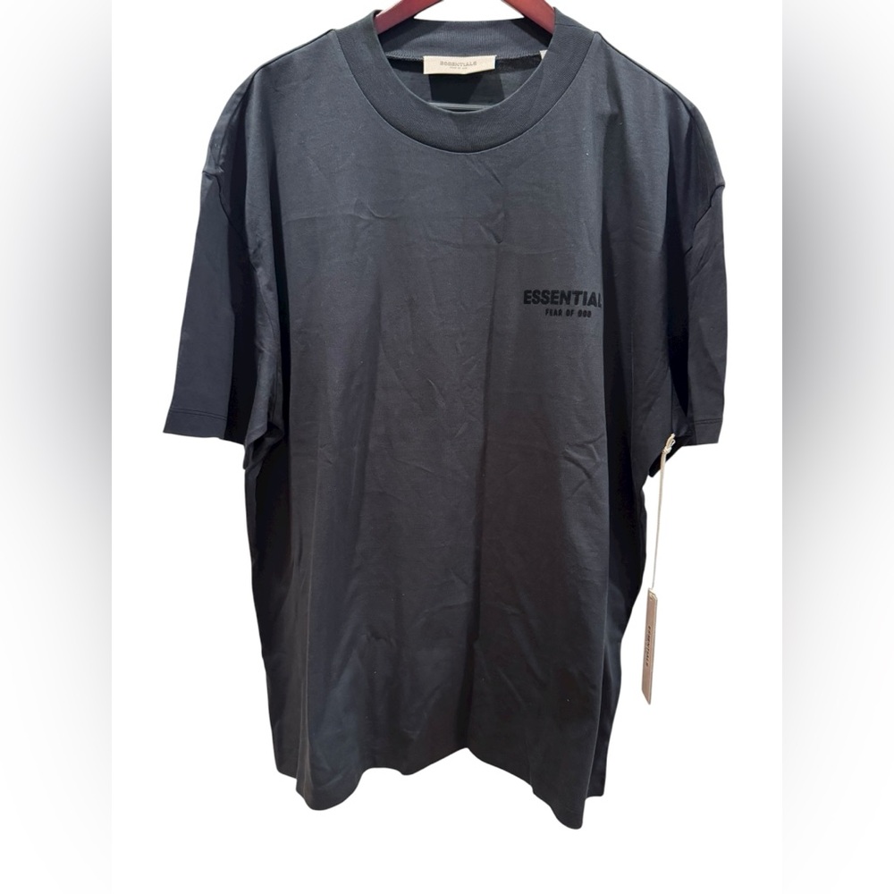 Fear of God Essentials Black Logo T-Shirt XL Short Sleeve Crew Neck FOG